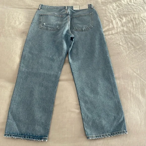 NWT Agolde 90s Crop Mid Rise Loose Straight in Replica. Size 27. - Picture 6 of 8